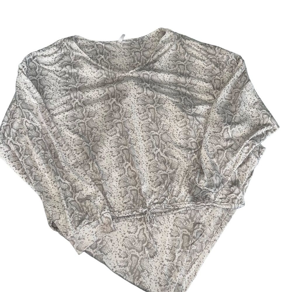 Lights Off 2 Pc Lounge Pajama Set 3X Python Snake Print Top Jogger Pants Stretch